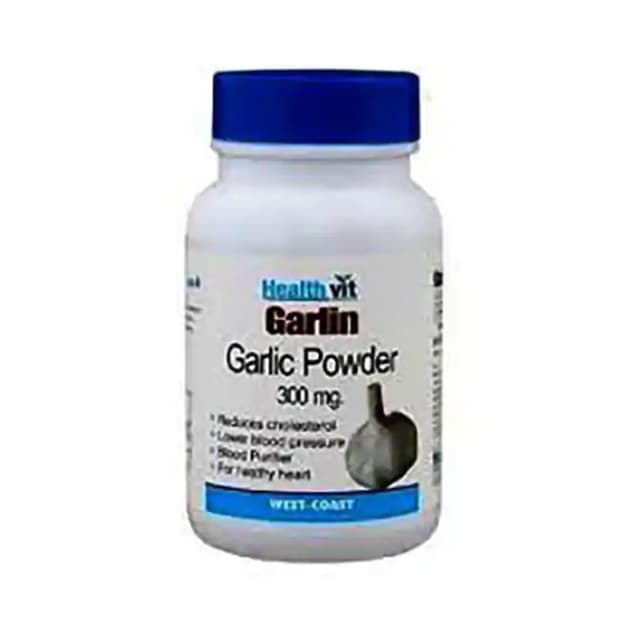 HealthVit Garlin 300mg (1 Bottle of 60 capsules)