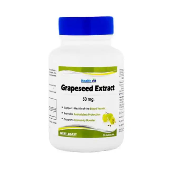 HealthVit Grape Seed 50mg (1 Bottle of 60 capsules)