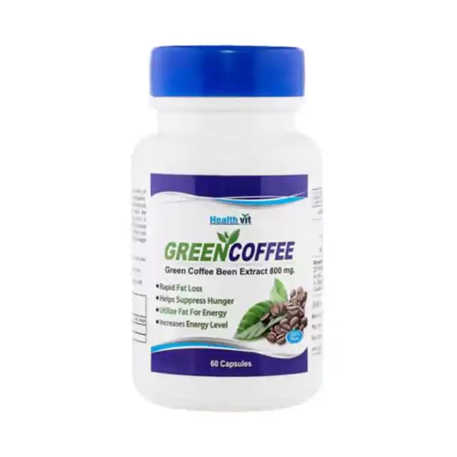 HealthVit Green Coffee 800mg (1 Bottle of 60 capsules)