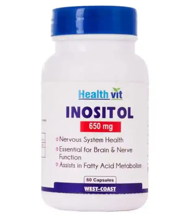 HealthVit Inositol 650mg (1 Bottle of 60 capsules)