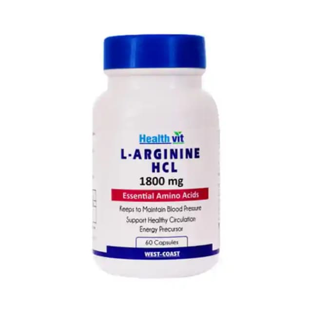 HealthVit L Arginine 1800mg (1 Bottle of 60 capsules)