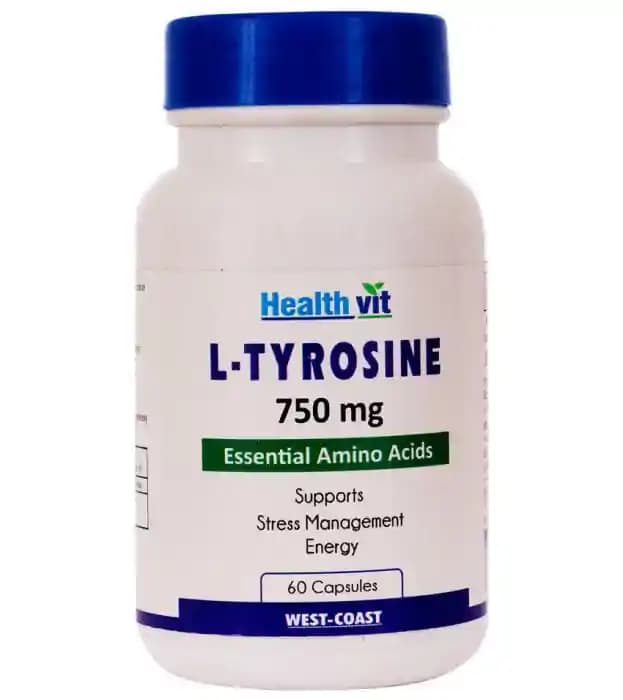 HealthVit L Tyrosine 750mg (1 Bottle of 60 capsules)