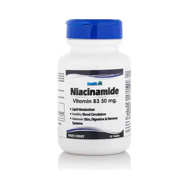HealthVit Niacinamide 50mg (1 Bottle of 60 tablets)