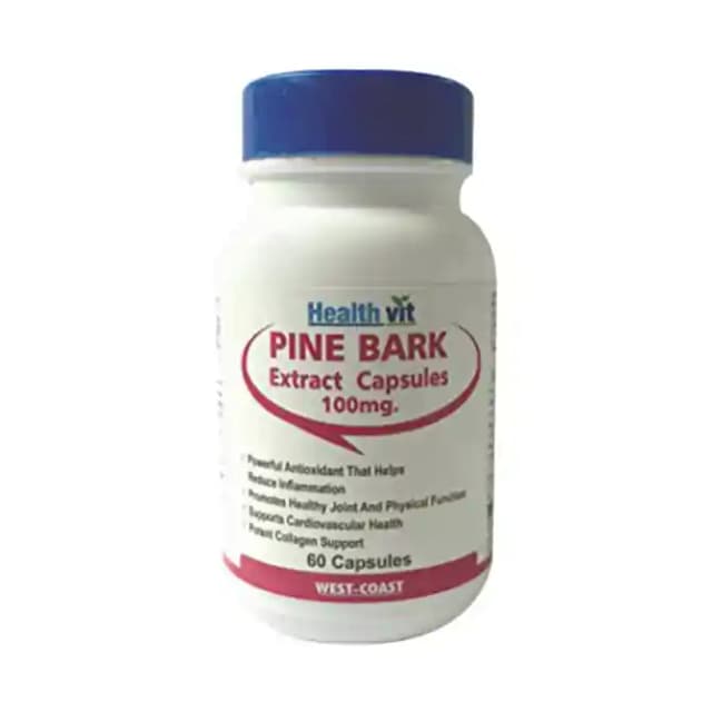 HealthVit Pine Bark 100mg (1 Bottle of 60 capsules)