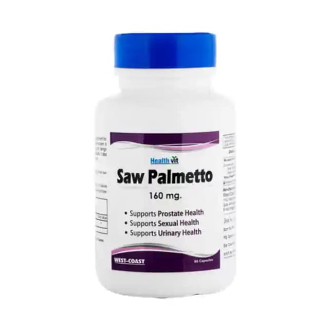 HealthVit Saw Palmetto 500mg (1 Bottle of 60 capsules)