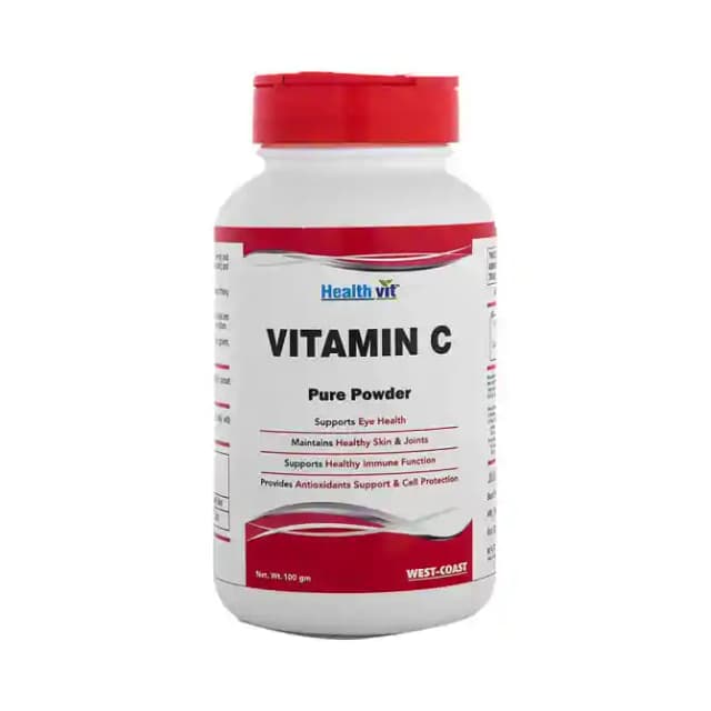HealthVit Vitamin C Pure Powder (1 Bottle of 100 gm Powder)