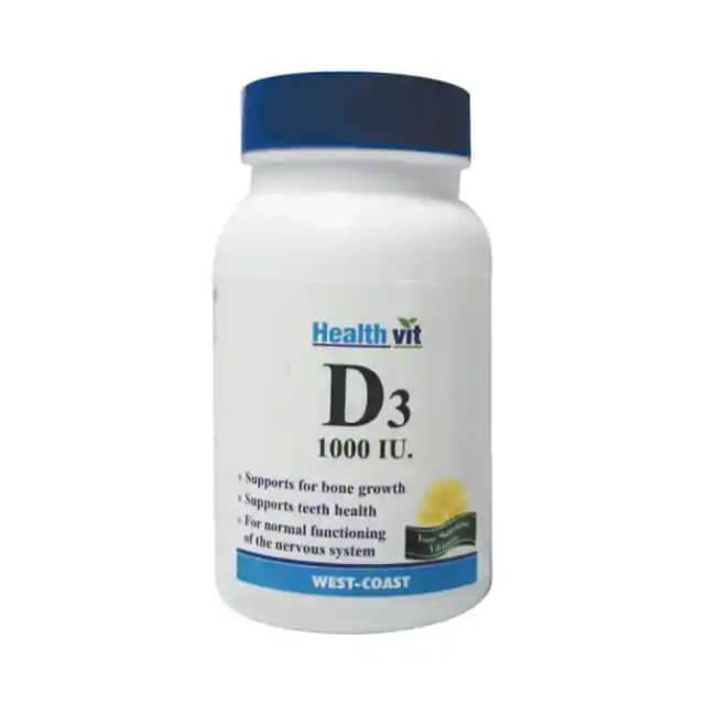 HealthVit Vitamin D3 1000IU (1 Bottle of 30 tablets)