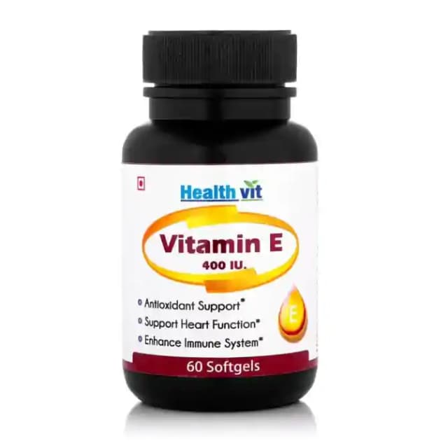 HealthVit Vitamin E Dry 400IU (1 Bottle of 60 capsules)