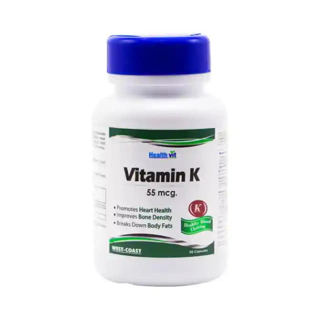 HealthVit Vitamin K 55mcg (1 Bottle of 60 capsules)