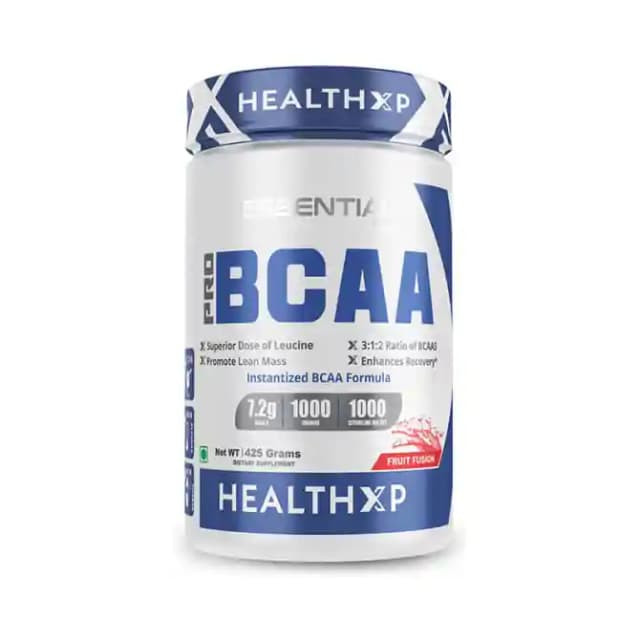 HealthXP Pro BCAA 3:1:2 Fruit Fusion (1 Jar Of 425 gm Powder)