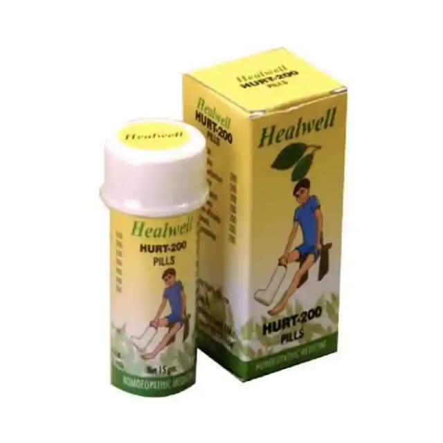 Healwell Hurt 200 Pills (1 Bottle of 15 gm tablets)