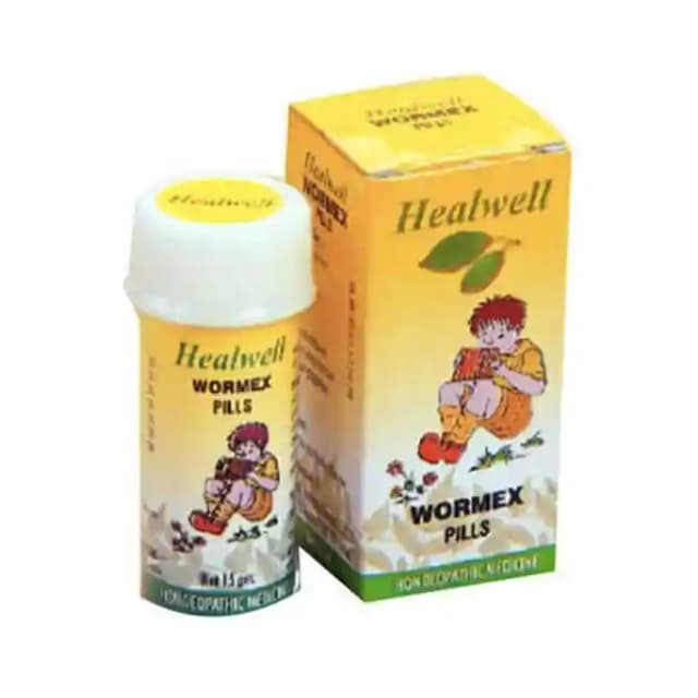 Healwell Wormex Pills (1 Bottle of 15 gm tablets)