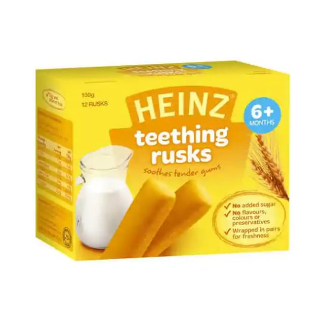 Heinz Teething Rusks (1 Box Of 100 gm Snacks)