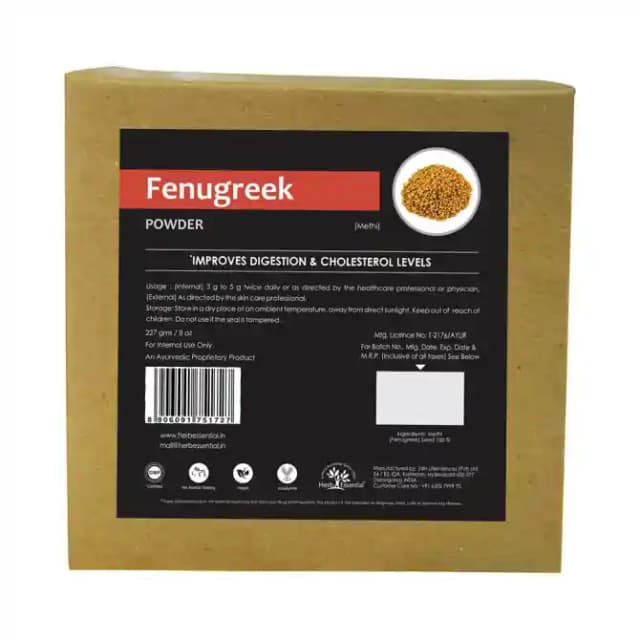 Herb Essential Fenugreek Powder (1 Box Of 227 gm Powder)