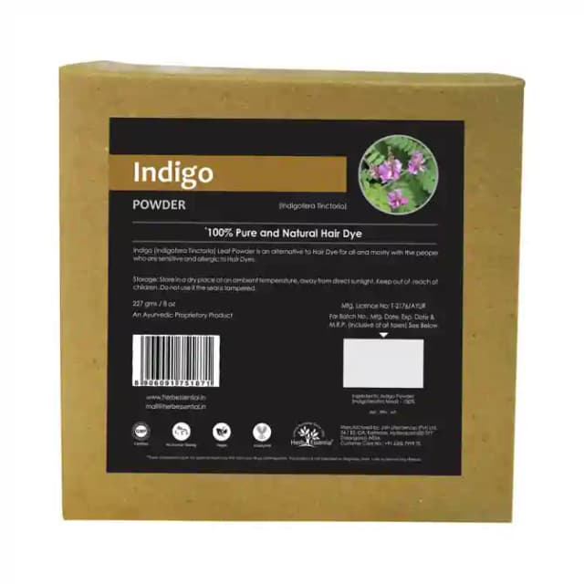 Herb Essential Indigo Powder (1 Box Of 227 gm Powder)