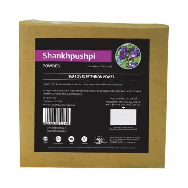Herb Essential Shankhpushpi Powder (1 Box Of 227 gm Powder)
