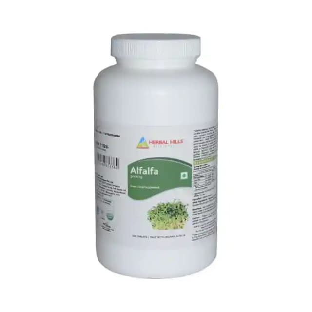 Herbal Hills Alfalfa 500mg (1 Bottle of 500 tablets)