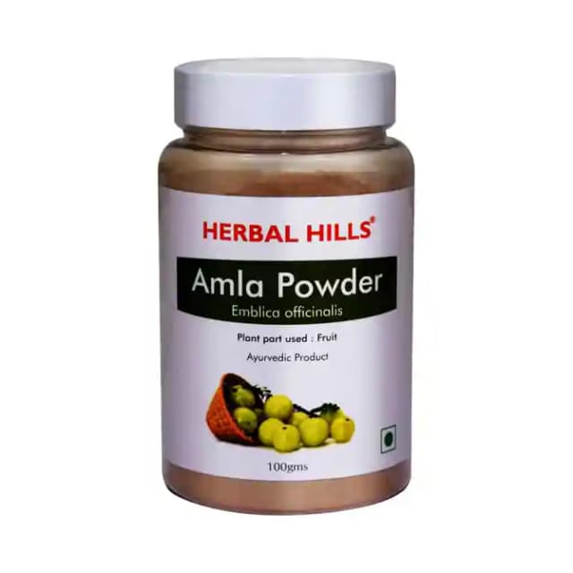 Herbal Hills Amla Powder Pack of 2 (1 Bottle of 100 gm Powder)