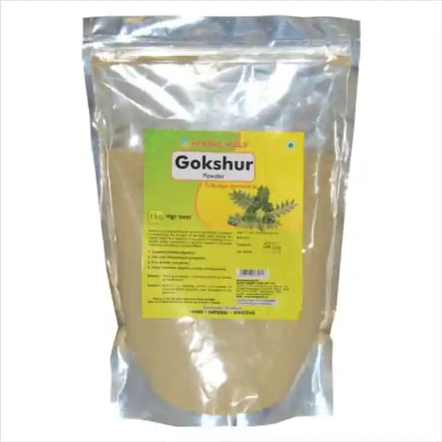 Herbal Hills Gokshur Powder (1 Packet Of 1 kg Powder)