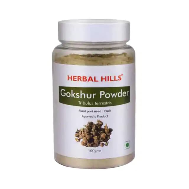 Herbal Hills Gokshur Powder Pack of 2 (1 Bottle of 100 gm Powder)