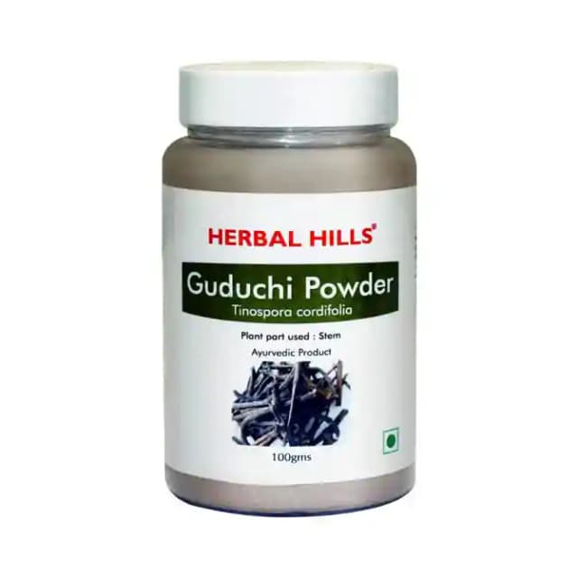 Herbal Hills Guduchi Powder Pack of 2 (1 Bottle of 100 gm Powder)