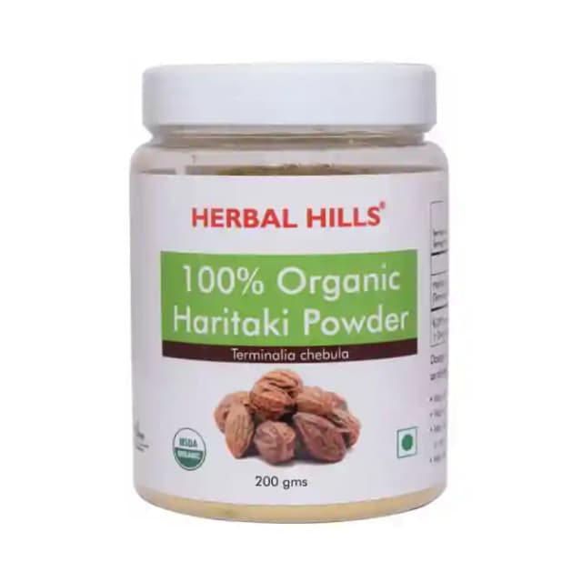 Herbal Hills Haritaki Powder Organic (1 Jar Of 200 gm Powder)