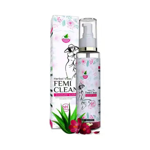 Herbal Vibe Femi Clean Intimate Wash (1 Bottle of 100 ml Vaginal Wash)