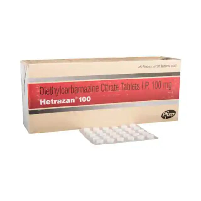 Hetrazan 100 (30 tablets in 1 strip)