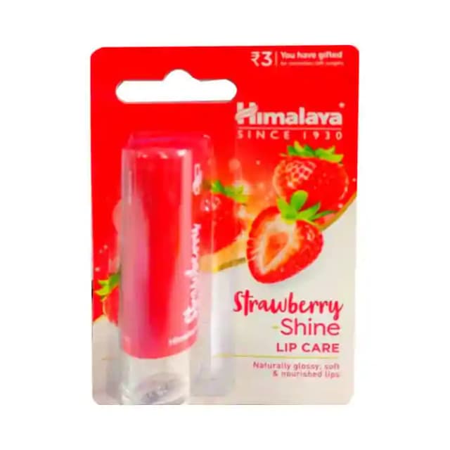 Himalaya Strawberry Shine Lip Care (1 Packet Of 4.5 gm Balm)