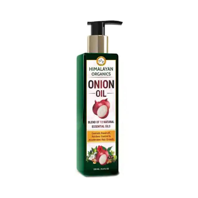 Himalayan Organics Hair Oil Onion (1 Pump Bottle of 250 ml Oil)