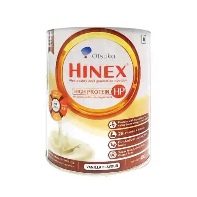 Hinex HP High Protein Powder Vanilla (1 Tinof400 gm Powder)