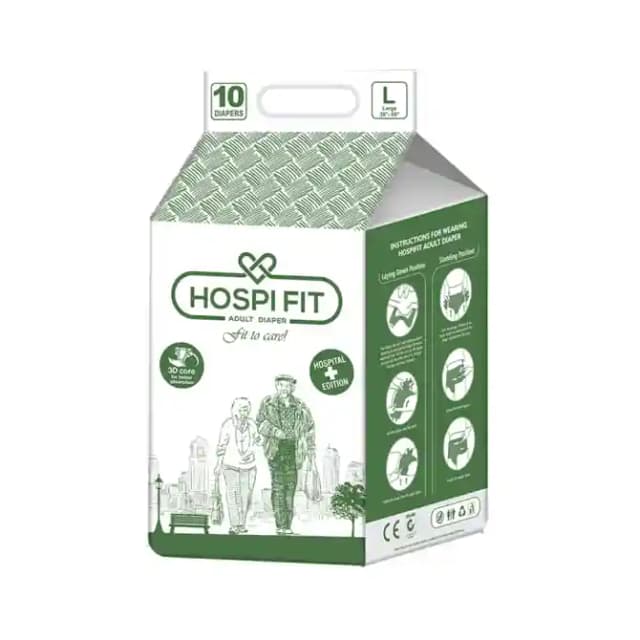 Hospi Fit Adult Diaper Large (1 Box Of 10 pieces)