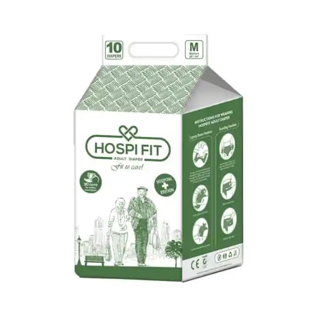 Hospi Fit Adult Diaper Medium (1 Box Of 10 pieces)