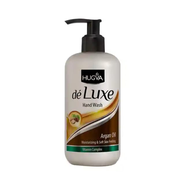 Hugva De Luxe Hand Wash Argan Oil (1 Pump Bottle of 350 ml Liquid)