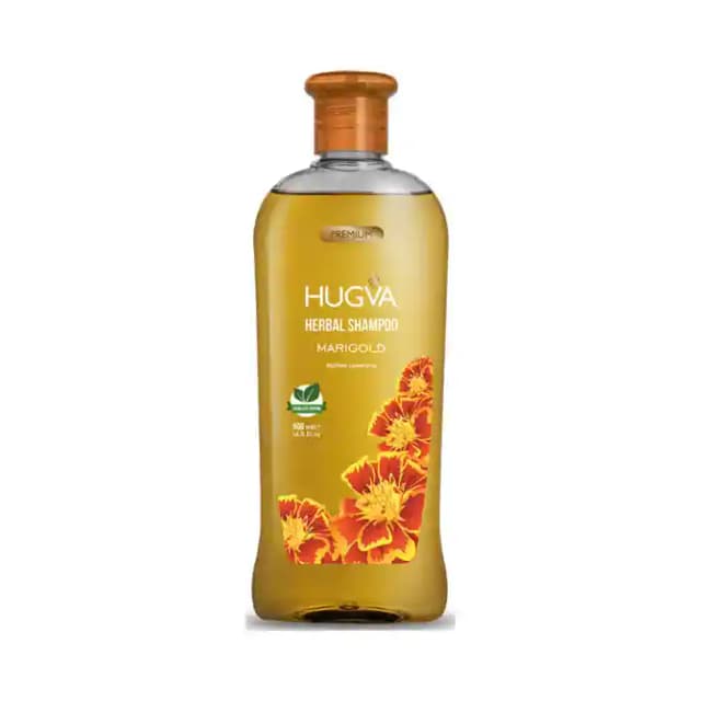 Hugva Herbal Shampoo Marigold (1 Bottle of 500 ml Shampoo)