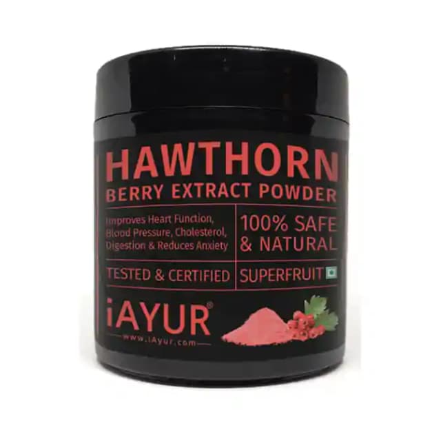 iAYUR Hawthorn Berry Extract Powder (1 Jar Of 100 gm Powder)