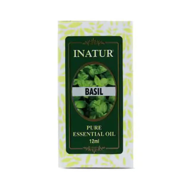 Inatur Basil Pure Essential Oil (1 Bottle of 12 ml Oil)