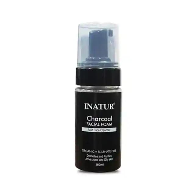 Inatur Facial Foam Charcoal (1 Bottle of 100 ml Foam)