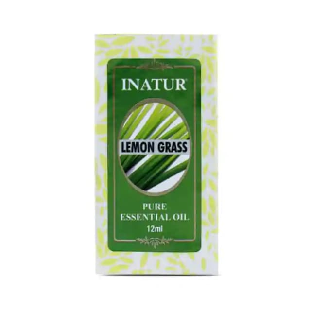 Inatur Lemon Grass Pure Essential Oil (1 Bottle of 12 ml Oil)