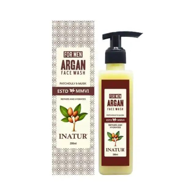 Inatur Men Argan Face Wash (1 Bottle of 200 ml Face Wash)