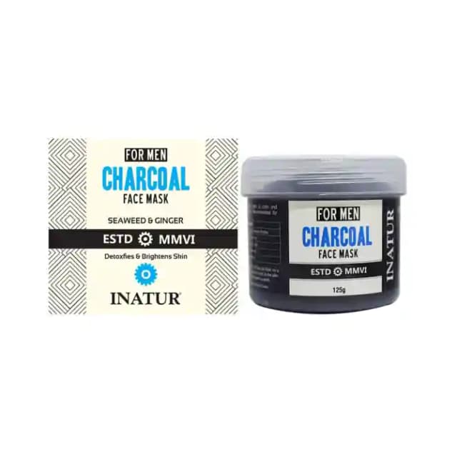Inatur Men Charcoal Face Mask (1 Jar Of 125 gm Face Mask)