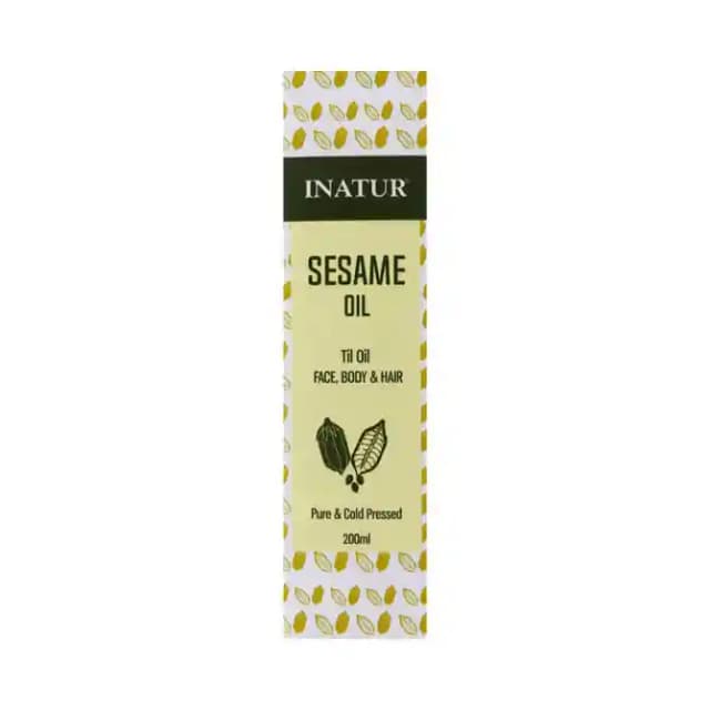 Inatur Sesame Pure & Cold Pressed Oil (1 Bottle of 200 ml Oil)