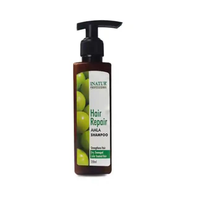 Inatur Shampoo Amla Hair Repair (1 Pump Bottle of 200 ml Shampoo)