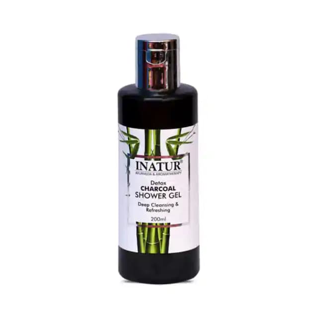 Inatur Shower Gel Detox Charcoal (1 Bottle of 200 ml Gel)