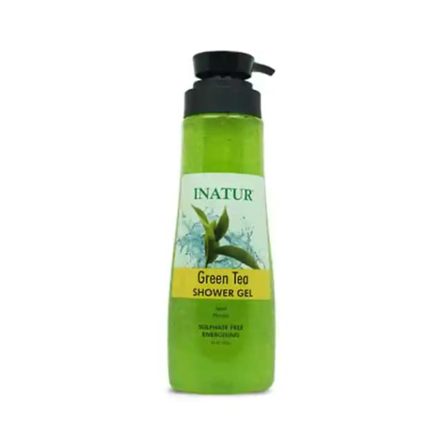 Inatur Shower Gel Green Tea (1 Bottle of 350 ml Gel)