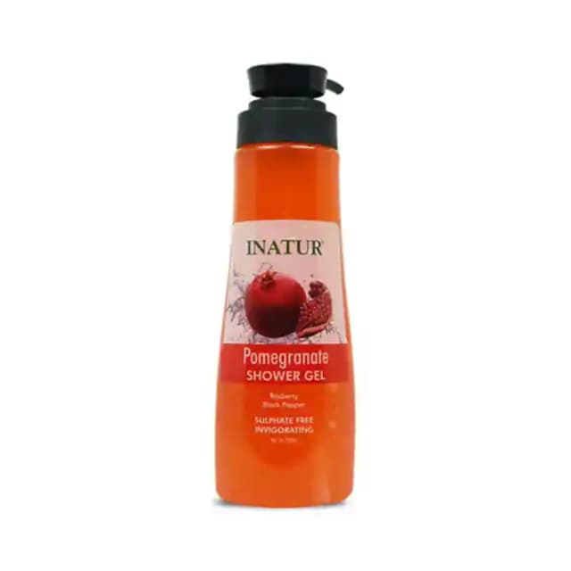 Inatur Shower Gel Pomegranate (1 Bottle of 350 ml Gel)