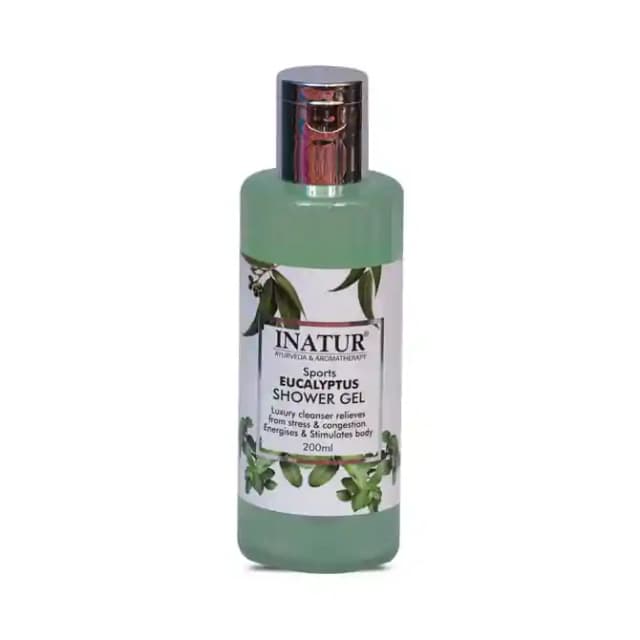 Inatur Shower Gel Sports Eucalyptus (1 Bottle of 200 ml Gel)