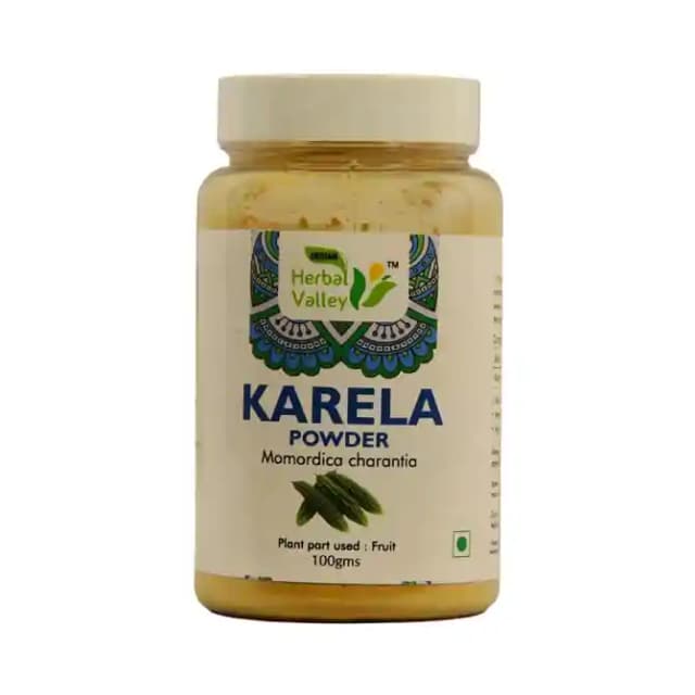 Indian Herbal Valley Karela Powder (1 Bottle of 100 gm Powder)