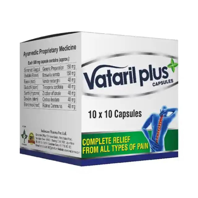 Indu Pharma Vataril Plus (1 Bottle of 100 capsules)