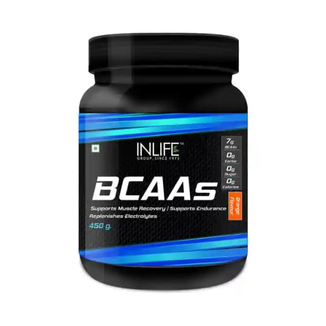 Inlife BCAAs Orange (1 Jar Of 450 gm Powder)